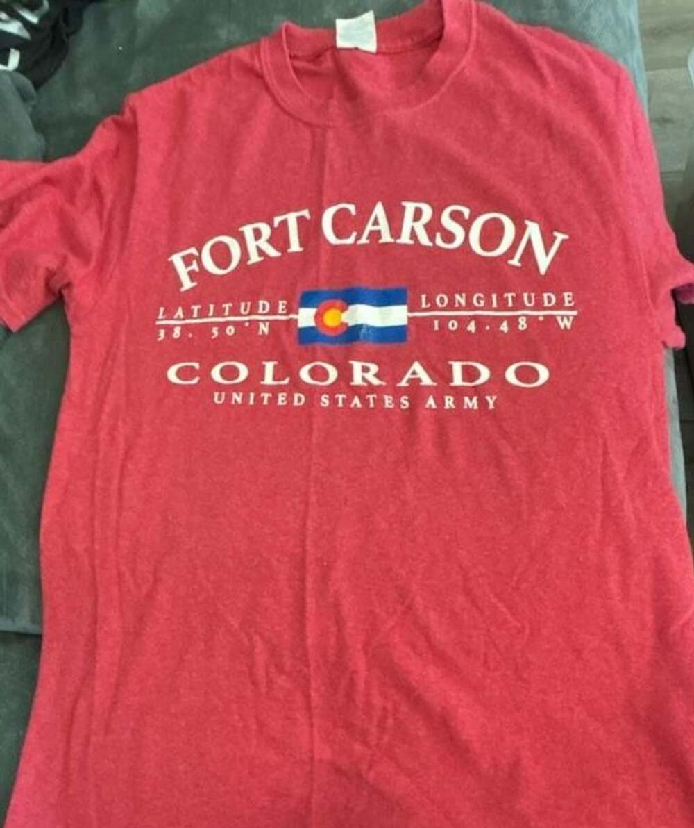 Fort Carson Colorado United States Army Red Graphic T-Shirt